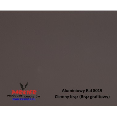Parapet zewnętrzny Aluminiowy Ral 8019 ciemny brąz