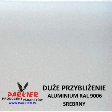 Parapet zewnętrzny Aluminiowy Srebrny Ral 9006